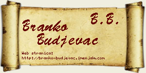 Branko Buđevac vizit kartica
